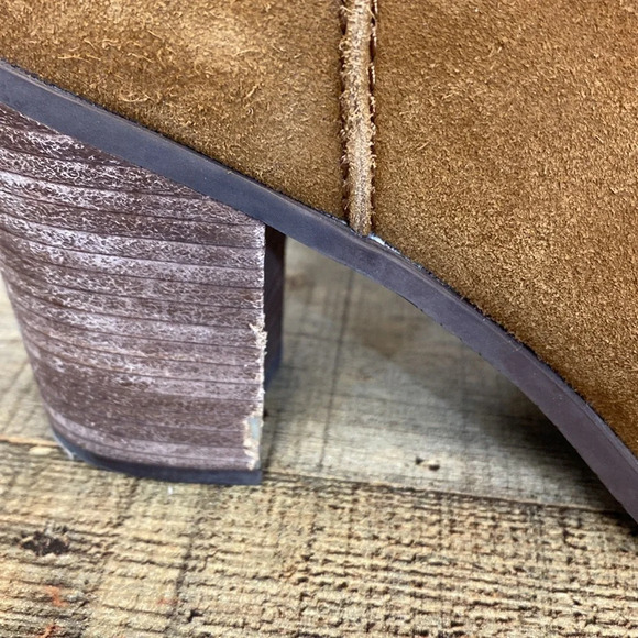 BP Boots Womens 8.5 Tan Genuine Leather Suede‎ Ankle Booties Nordstrom - Picture 11 of 14